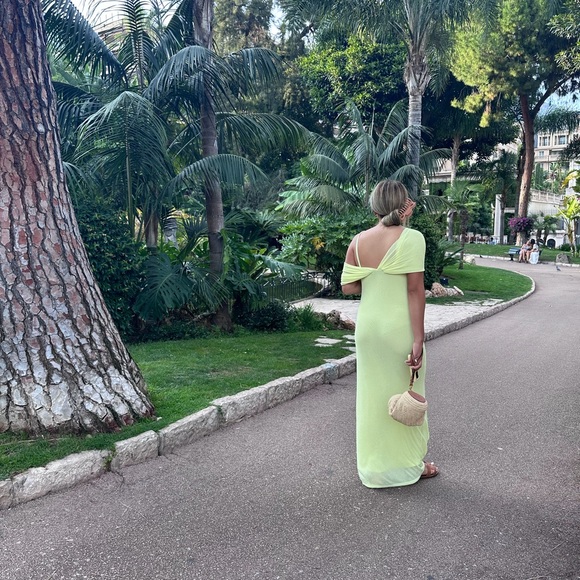 Dropped Shoulder Maxi Lime - Picture 4 of 4